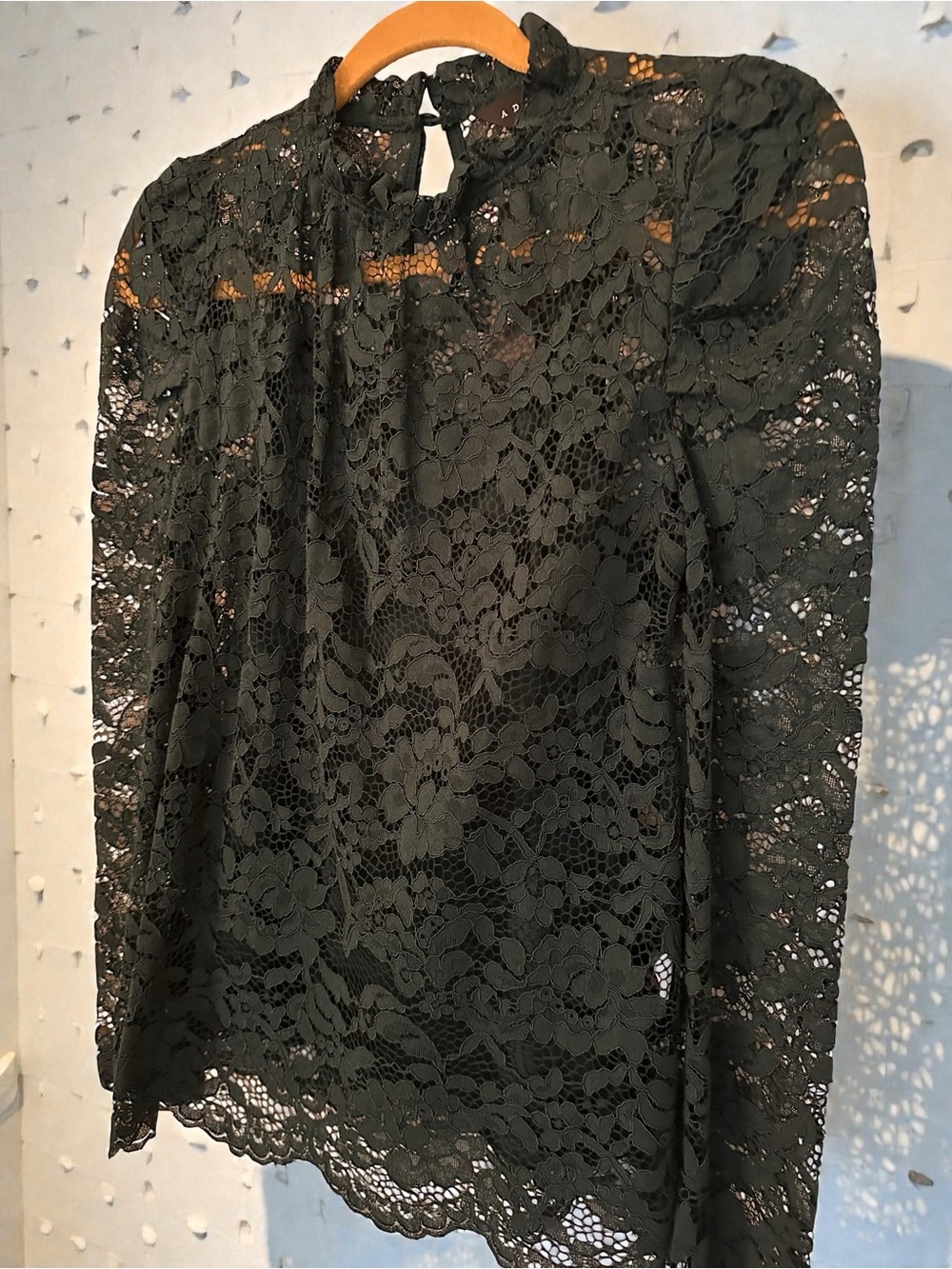 Adiva Dark Green Lace Top